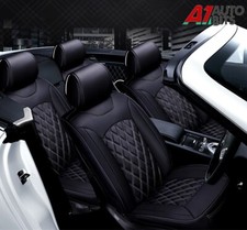 Coprisedili Auto Nero & Bianco Set Completo Ecopelle Per BMW 1 3 5 Serie X1 X3