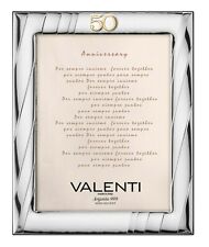 CORNICE PORTAFOTO IN ARGENTO  PORTA FOTO VALENTI 50° ANNIVERSARIO B1466/50 20X25
