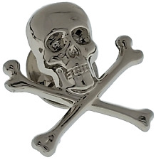 Spilla 1" bavero argento ossa