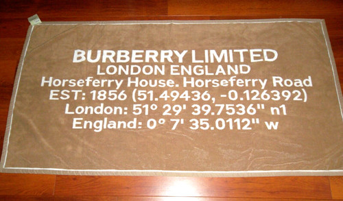 Asciugamano jacquard burberry - asciugamano,