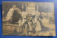 1900ca Roma - fontana con costumi romani - splendida fotografica