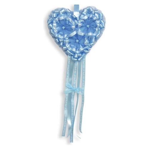 Fiocco nascita cuore - cuore, azzurro