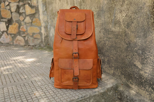 Zaino vintage vera pelle - zaino,