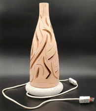 ARTIGIANATO PUGLIESE LAMPADA DA TAVOLO COTTO E TUFO ( 2 )