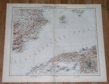1905 ORIGINALE ANTICA MAPPA DI