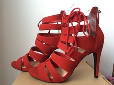 sandali rosso rubino Bershka