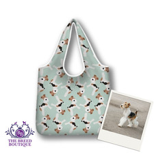 FOX TERRIER SHOPPING BAG REUSABLE FOLDABLE WASHABLE FUN FOX TERRIER  WIRE BAG