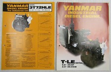 2 depliant depliant con dati tecnici motore diesel Yanmar serie T-LE + HLE