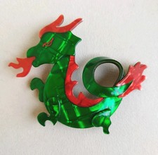 "Lea Stein" Dragon brooch in