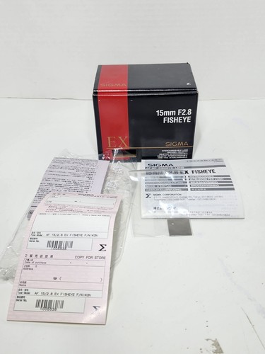 Sigma 15mm 8 af fisheye - ex,