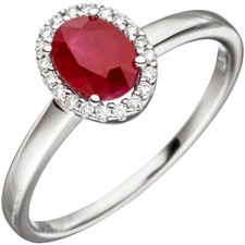 Anello Donna Con Rubino Rosso