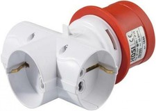 ROSI MATERIALE ELETTRICO ADATTATORE DA SPINA INDUSTRIALE 16A 5P 400V A 3 PRESE S