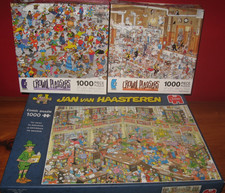 JAN VAN HAASTEREN Crowd Pleasers Ceaco Jumbo lotto 3 puzzle fumetti 1000 pezzi