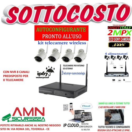Kit wireless videosorveglianza - kit,