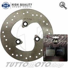 KIT DISCO FRENO POSTERIORE + PASTIGLIE YAMAHA AEROX 50 2004 2005 2006 2007 2008