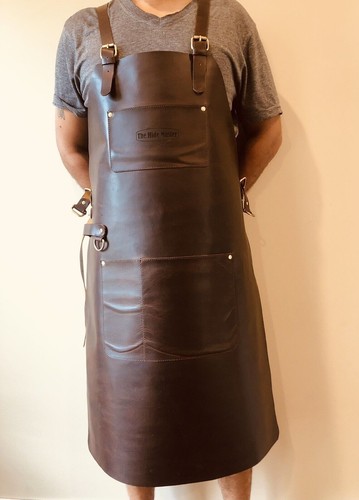 Grembiule pelle bbq - grembiule, marrone