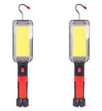 2 Torcia lavoro led auto lampada officina meccanico ricaricabile CAVO USB gancio