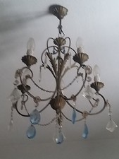 Lampadario  in ferro battuto