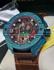 Invicta - Star Wars #210 Boba Fett Reserve cinturino in pelle nero largo - orologio da uomo 
