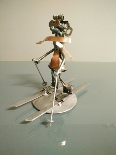 Sciatore ferro battuto regalo - battuto,
