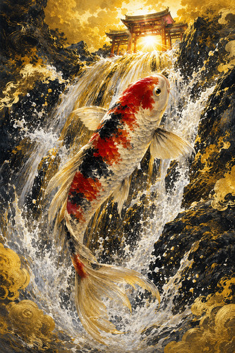 Dragon gate koi - dragon,