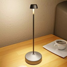 Lampada da Tavolo LED Ricaricabile Touch Dimmerabile per Interni ed Esterni Grig