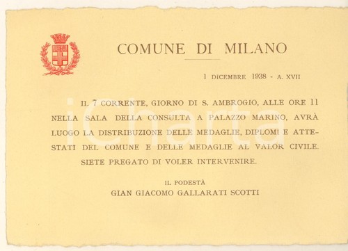 1938 comune milano - 1938,
