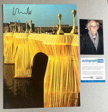 CHRISTO (†2020) Poster firmato di persona 30x43 (borse) autografo COA ACOA