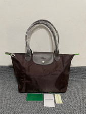 Borsa a tracolla Longchamp Le Pliage linea verde taglia M moka pieghevole nylon nuova
