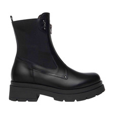 Stivaletti anfibi NeroGiardini I514780D Chelsea Donna in Pelle e Tessuto