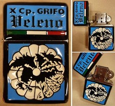 Accendino antivento "10^ Cp. GRIFO VELENO - SMIPAR PISA - PARACADUTISTI FOLGORE"