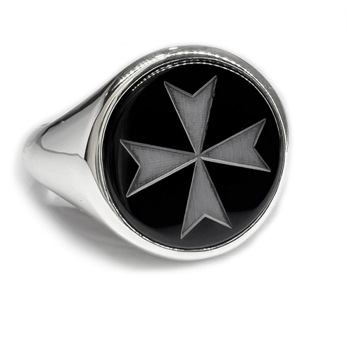Anello croce malta - di,