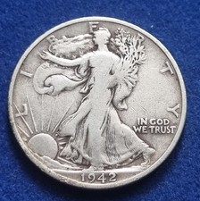MONETA COIN UNITED STATES AMERICA U.S.A. HALF DOLLAR 1942 S ½ $ WALKING LIBERTY