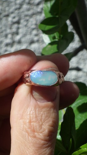 Anello opale australiano - , in