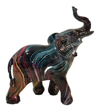 Statua elefante multicolore
