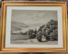 CAMILLO MERLO.    titolo PAESAGGIO (AGRA).     matita su carta