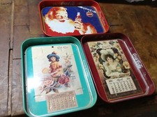COCA COLA 3 VASSOI PUBBLICITARI CALENDARIO 1901 1891 + BABBO NATALE 