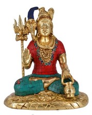 Statua di Lord Shiv in ottone