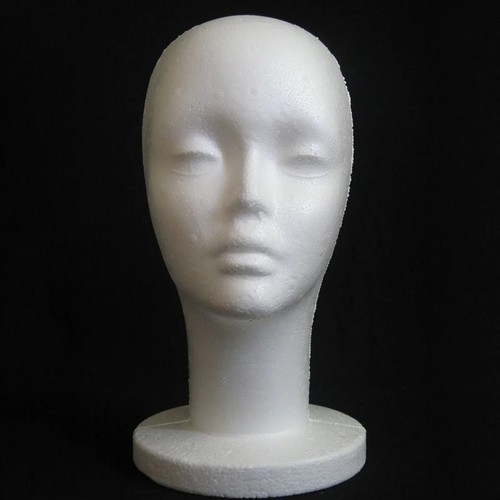 Manichino donna schiuma testa