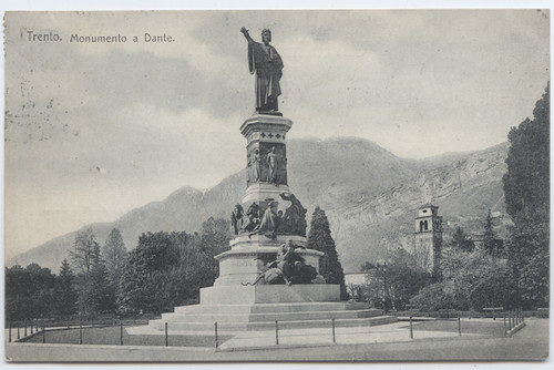 Cartolina trento monumento - cartolina,