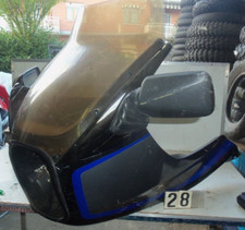 [28] CUPOLINO BLU PER MOTO HONDA VF 1000 SENZA SPECCHIETTI + PLEXIGLASS CREPATO