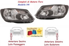 SET 2 FARO FANALE PROIETTORE ANTERIORE PER VOLKSWAGEN TOURAN CADDY 2010 2015 H4