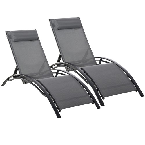 Outsunny set lettini sdraio - outsunny,
