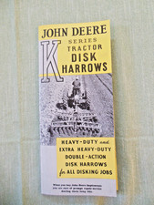 Brochure Erpici a disco trattore John Deere serie "K" 1939 vintage