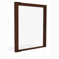 Zanzariera laterale a molla Z40 in kit da taglio Marrone 8017 Lucido