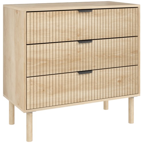 Homcom cassettiera legno - cassettiera, in