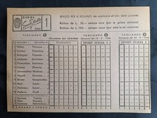 Schedina Totocalcio  1946  N