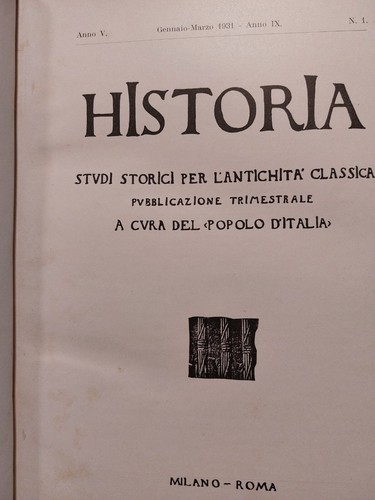 Historia studi classici per - , l'