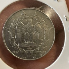 2 LIRE 1940 - XVII REGNO L'ITALIA - VITTORIO EMANUELE III - MONETA - 6.1