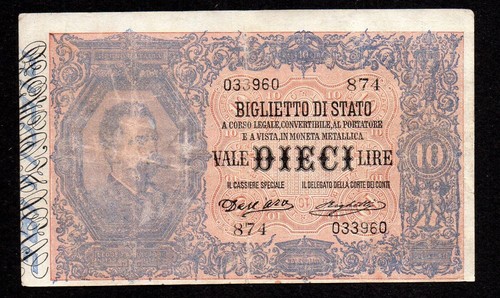 Biglietto dieci lire di - dieci,